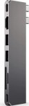 Satechi Pro Hub Slim - aluminiowy hub z podwójnym USB-C do MacBook (USB 4, HDMI, 2x USB-A, SD/microSD, USB-C) (space grey)