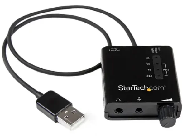 StarTech USB zvuková karta so SPDIF čierna / Externá zvuková karta / 5.1 kanálov / USB / C-Media CM6533 (ICUSBAUDIO2D)