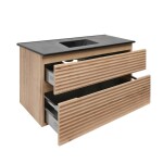 Kúpeľňová skrinka 2 zásuvková s umývadlom Naturel Savona 98x53x44, 8 cm dub Halifax mat SAVONA2100DHC SAVONA2100DHC