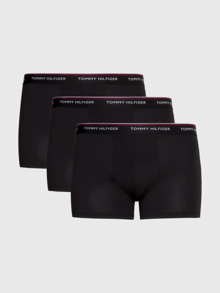 Pánske trenírky 3-PACK PLUS CONTRAST LOGO WAISTBAND TRUNKS 1U87905252990 čierna - Tommy Hilfiger XXXL