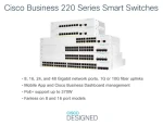 Cisco CBS220-16P-2G / Switch / 16x GbE PoE+ / 2x SFP / managed (CBS220-16P-2G-EU)