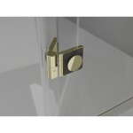 MEXEN/S - Lunar L Duo sprchový kút dvere krídlové 75 x 70, transparent, zlato 834L-075L-070P-50-00