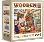 Wooden City Drevené puzzle Prianie v knižnici
