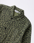 Service Works Patterned Easy Chef Shirt Green Leopard M