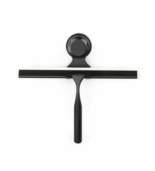 Compactor Bestlock Black Držiak s kúpeľňovou stierkou s prísavkou čierna / bez vŕtania (RAN9785)