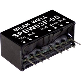 MEAN WELL SPBW03G-15 DC / DC menič napätia, modul 200 mA 3 W Počet výstupov: 1 x; SPBW03G-15