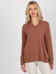 Blúzka D73761M11081A hnedá - FPrice XL