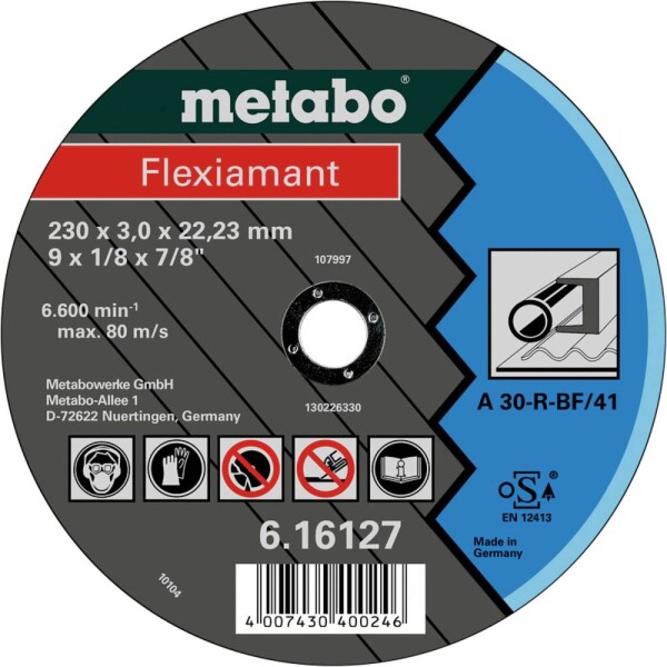 Metabo 616310000 rezný kotúč lomený 125 mm 25 ks kov; 616310000