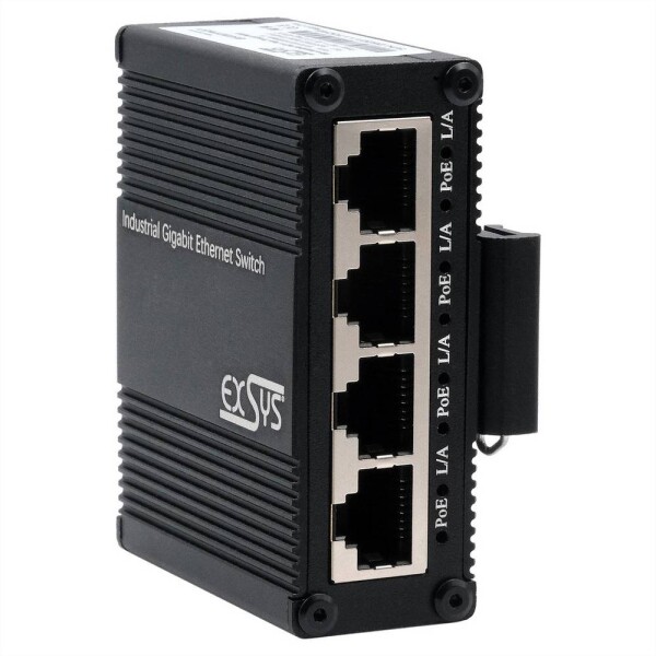 Exsys EXSYS EX-62021PoE-P 5-Port Industrial Gi sieťový switch; EX-62021PoE-P