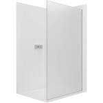 CERANO - Sprchová zástena Walk-in Crystal Ľ/P - 8 mm - bezvzperový systém - chróm, mliečne sklo - 100x200 CER-8050BD6704