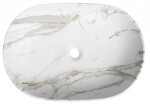 SAPHO - CALEO keramické umývadlo na dosku 60x42cm, bianco carrara CA590BC