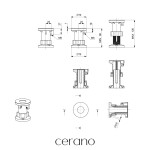 CERANO - Sprchová vanička samonosná štvorcová Loro - liaty mramor - biela matná - 90x90 - s nožičkami CER-680580