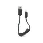 SBS špirálový kábel USB - USB-C 0.5m čierna (TECABLETYPCSK)