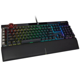 Corsair K100 RGB čierna / Herná klávesnica / drôtová / opticko-mechanická / Corsair OPX / RGB / USB / DE Layout (CH-912A01A-DE)