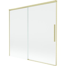 MEXEN/S - Rox vaňová zástena 2-krídlová posuvná 170 x 150, transparent, zlatá kartáčovaná 8C9-170-001-55-00