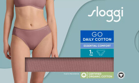 Dámske bavlnené tričko GO Daily Tai - BROWN - dark beige 1141 - SLOGGI BROWN M
