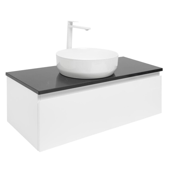 Kúpeľňová skrinka s krycou doskou SAT B-WAY 99x30x45 cm biela lesk BWAY100WTKUB BWAY100WTKUB
