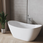 INVENA - Voľne stojaca vaňa 170 cm Astri so sifónom AN-03-170-F