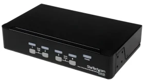 StarTech KVM switch 4 porty USB / KVM switch / 1U rack / 1920 x 1440 px / čierna (SV431DUSBU)