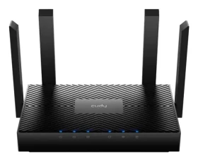 Cudy WR3000 čierna / Router / Wi-Fi 6 AX3000 / 1x WAN + 2x LAN Gigabit / 2.4 GHz 574Mbps / 5 GHz 2402Mbps (WR3000)