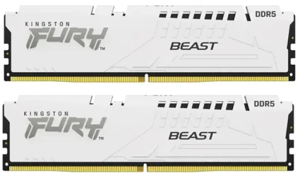 Kingston Fury Beast White 64GB (2x32GB) DDR5 5600MHz EXPO/CL36/DIMM/On-Die ECC/EXPO/XMP/1.25V (KF556C36BWEK2-64)