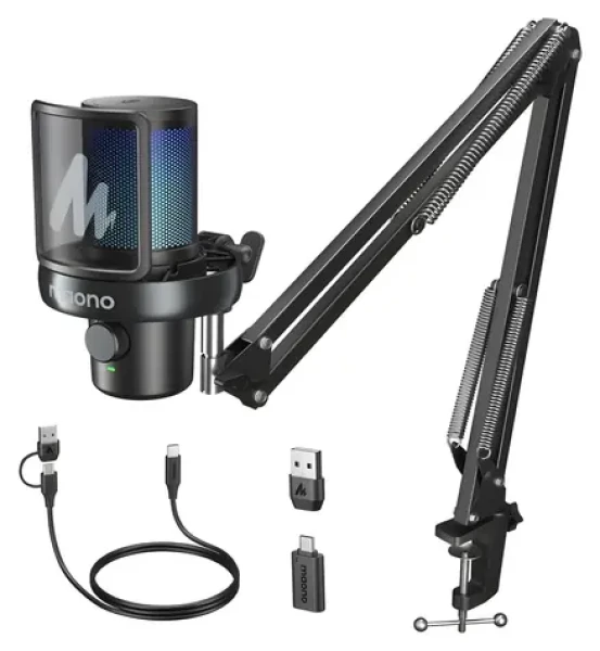 Maono DM40 S Pre čierna / Herný mikrofón / bezdrôtový / kondenzátorový / USB-C / 20 Hz - 20 kHz (DM40 S Pro Black)