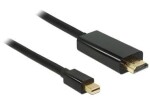 DeLock kábel mini Displayport 1.2 samec k High Speed HDMI A samec 4K 1 m (83698)