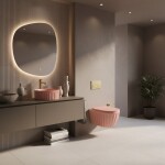REA - Umývadlo na dosku DUO Sweet Pink Matt REA-U3606