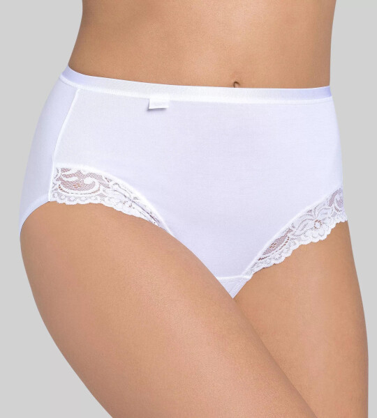 Sloggi Romance - Maxi nohavičky z bavlny Supima® s čipkovaným lemom Sloggi WHITE 44