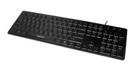 LogiLink Klávesnica s LED podsvietením čierna / Klávesnica / DE layout / USB / 104 kláves (ID0138)