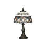 Prezent Tiffany antická hnedá / Stolová lampa / E14 / 40W / IP20 / vitráž (SKL000393341)
