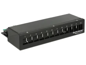 DeLock Keystone Desktop Patch Panel 12 Port black (43339)
