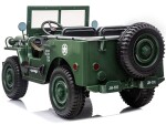 Mamido Detské elektrické autíčko Jeep Willys 4x4 trojmiestne zelené