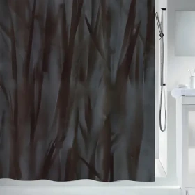 SPIRELLA Sprchový záves LIV čierny / Polyester / 180 x 200 cm
