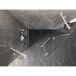 MEXEN/S - Lunar sprchovací kút päťboký krídlový ľavá 100 x 90, transparent, biela 831-100L-090P-20-00-L