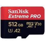 SanDisk Extreme PRO pamäťová karta micro SDXC 512 GB Class 10, UHS-I, v30 Video Speed Class nárazuvzdorné , vodotesné; SDSQXCD-512G-GN6MA