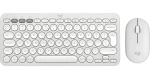 Logitech Pebble 2 Combo biela / Bezdrôtová sada klávesnice a myši / US layout (920-012240)