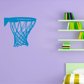 Veselá Stena Samolepka Basketbalový kôš Farba: modrá, Veľkosť: 100 x 95 cm