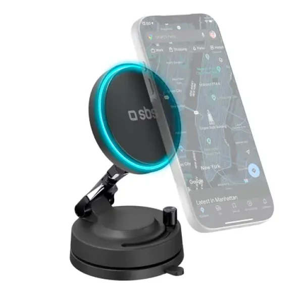 SBS Držiak do auta s MagSafe 360° / Držiak do auta / Bezdrôtové nabíjanie 15W (TESUPSUCTIONMAG15W)