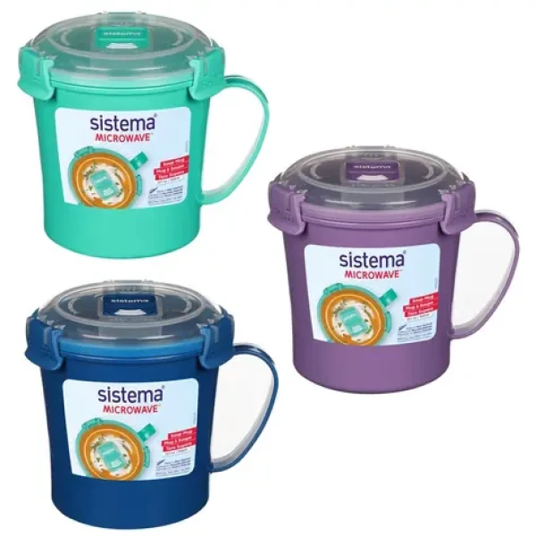 Sistema Microwave soup mug Hrnček na polievku 656 ml mix farieb (9414202211071)