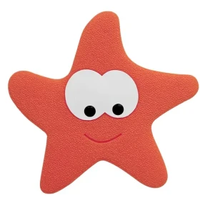 Spirella protišmykové prísavky v tvare hviezdice červená / PVC / 5 ks (7610583113566)
