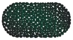 MSV GALETS protišmyková podložka do vane tmavo zelená / PVC / 35 x 68 cm