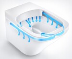 OLSEN SPA - Závesné WC TIBERA RIMLESS, so sedadlom Soft-close, priznaná montáž OLKZT1055