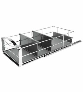 Simplehuman Výsuvný organizér do skrinky s masívnym rámom z nerez ocele / šírka 22/8 cm (KT1118)