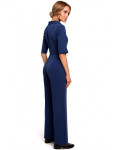 Model 18002215 Jumpsuit with a stand-up collar - navy blue EU XXL