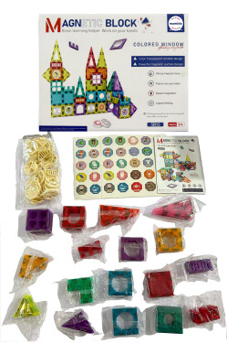 Mamido Mamido Farebná magnetická stavebnica 58 dielov MT1589