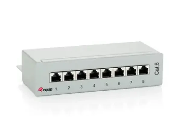 Equip šedá / Patch panel / 8 portov / Cat6 / 250MHz / Desktop (227369)