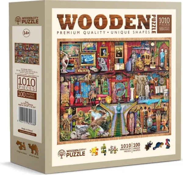 Wooden City Drevené puzzle Múzejné police