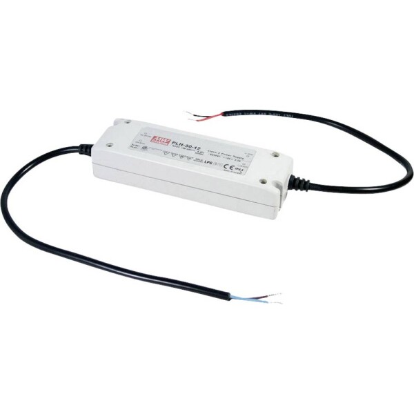 MEAN WELL PLN-30-48 LED driver, napájací zdroj pre LED konštantné napätie, konštantný prúd 30 W 0 - 0.63 A 33.6 - 48 V/DC PFC spínacie obvod, ochrana proti; PLN-30-48