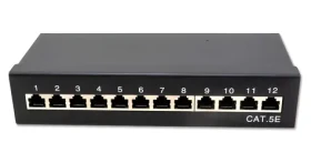 Xtendlan 10" 12 portov čierny / Patch panel / Cat5e / STP / 1U / LSA (PP0-12C5E-LSA-G)